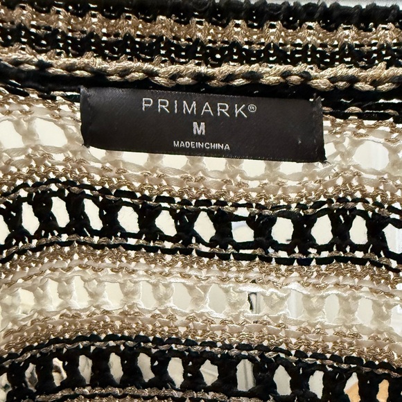 Striped Black, White and Gold Women's Sweater - Picture 11 of 12